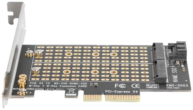 Alt view image 4 of 5 - NVMe to PCIe 4.0 Adapter Card M.2 NVMe SSD to PCI-E 4.0 x4 Expansion Card, Desktop Solid State Drive Converter, Supports 2230/2242/2260/2280 NVMe Drives