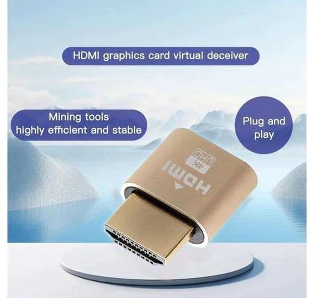 Alt view image 3 of 7 - 2PCS 4K HDMI Dummy Plug EDID Emulator, Headless Virtual Monitor Adapter Support 4K@60Hz 2K@144Hz for Windows Mac Linux