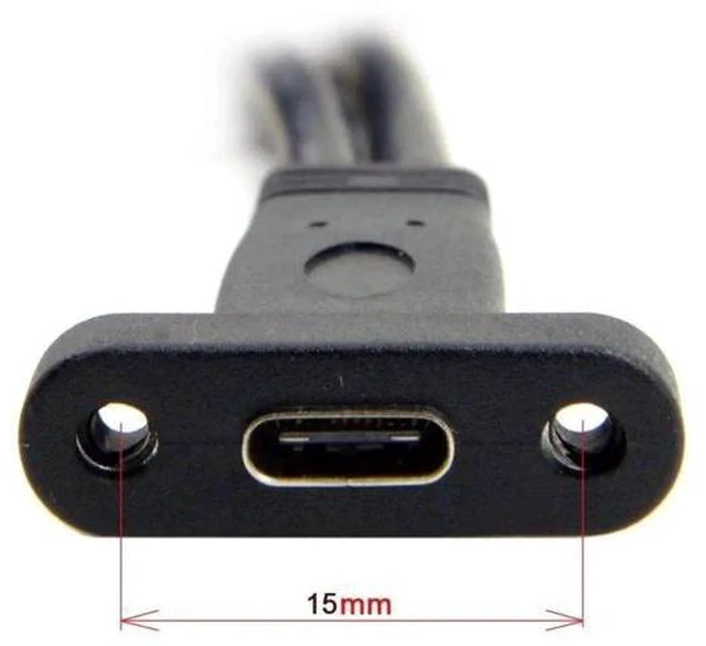 Alt view image 4 of 7 - 0.4M USB 3.0 19/20Pin Male Header to USB-C Female Extension Cable with 12cm PCI-E Slot Bracket, Chassis Rear Panel Expansion Adapter