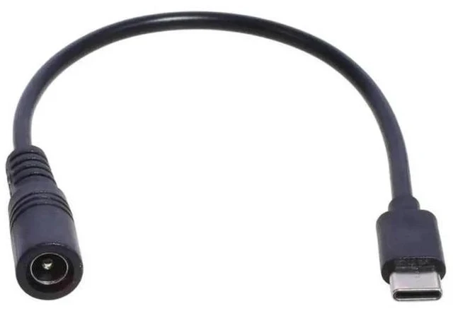 Alt view image 2 of 3 - USB-C Male to DC 5.5×2.1mm Female Power Conversion Cable, Type-C to 5521 Barrel Jack Adapter Cord for DC Power Supply Conversion