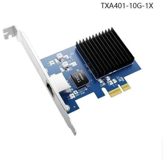 Main image of TXA401-10G-1X 10G PCIe Ethernet Card RJ45 10Gbps Network Adapter, Realtek RTL8127, PCIe x1, PXE Diskless Boot, Gaming / Server NIC, Win11/Linux