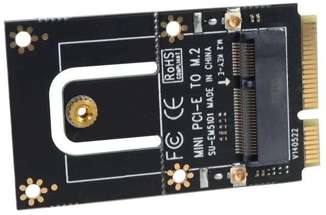 Alt view image 4 of 5 - NGFF M.2 to Mini PCIe Adapter Card Mini PCI-E to M.2 Converter for Wireless / Bluetooth / WWAN Modules, M.2 to Mini PCIe Slot Adapter