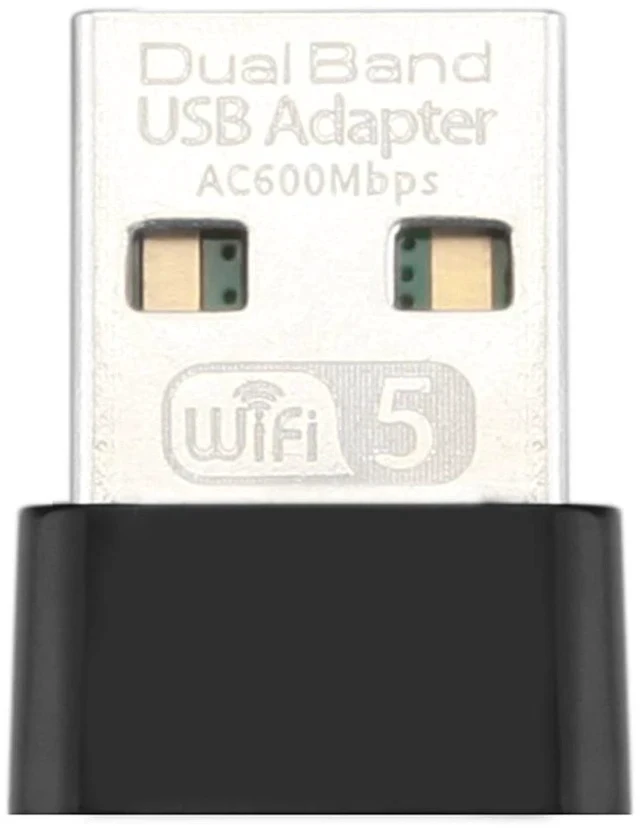 Alt view image 4 of 6 - Dual-Band 600M USB WiFi Adapter 2.4G / 5G Wireless Network Receiver & Transmitter for Desktop / Laptop / PC