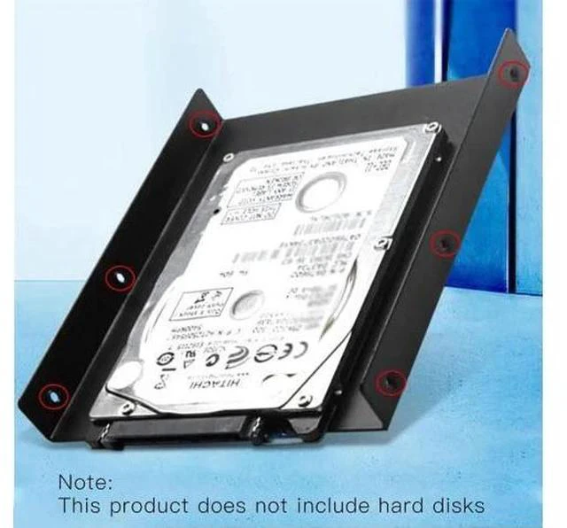 Alt view image 4 of 7 - 2 Pack Black 2.5" to 3.5" SSD/HDD Mounting Bracket Adapter
