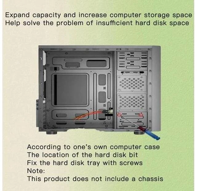 Alt view image 3 of 7 - 2 Pack Black 2.5" to 3.5" SSD/HDD Mounting Bracket Adapter