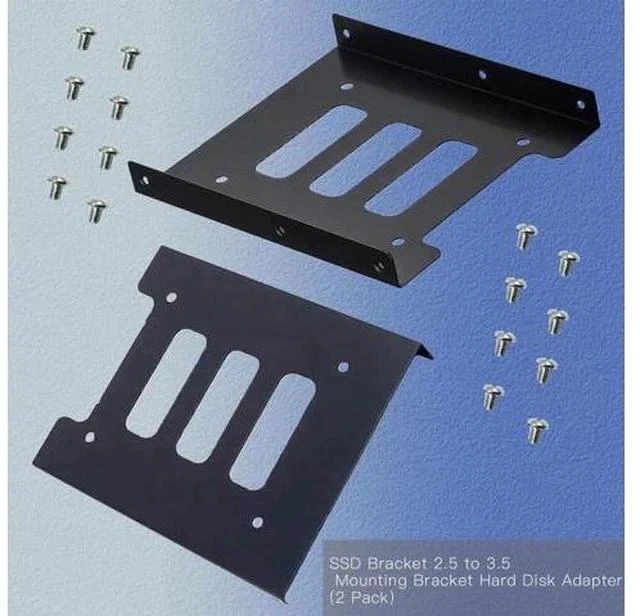 Alt view image 6 of 7 - 2 Pack Black 2.5" to 3.5" SSD/HDD Mounting Bracket Adapter