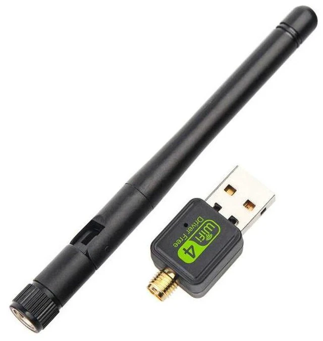 Alt view image 2 of 4 - 150Mbps USB WiFi Adapter Driver-Free Wireless Network Card for Desktop / Laptop, USB WiFi Receiver with External Antenna, Wireless Transmitter for PC Internet Access