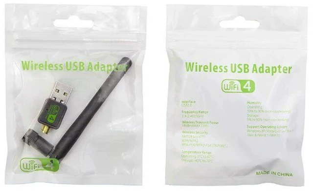 Alt view image 4 of 4 - 150Mbps USB WiFi Adapter Driver-Free Wireless Network Card for Desktop / Laptop, USB WiFi Receiver with External Antenna, Wireless Transmitter for PC Internet Access
