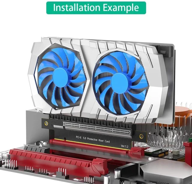 Alt view image 6 of 6 - PCIe 5.0 x16 Test Riser Card 164-Pin PCI-E Extender, 64GB/s, Graphics Card Slot Protector / Extender for Desktop / Server / Workstation