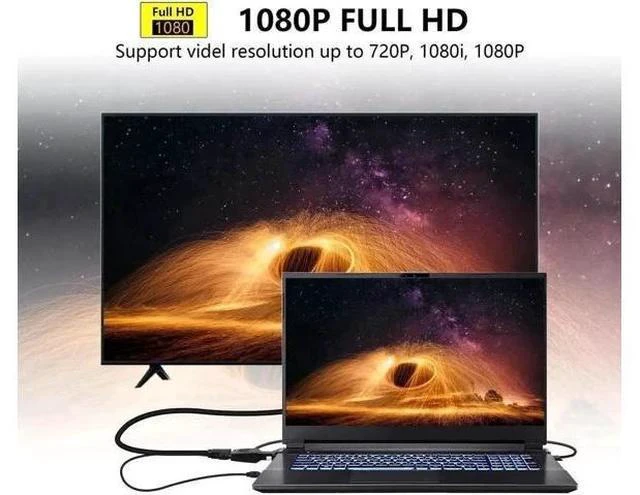 Alt view image 6 of 6 - 1080P VGA Male to HDMI Female Converter Cable, VGA to HDMI Adapter