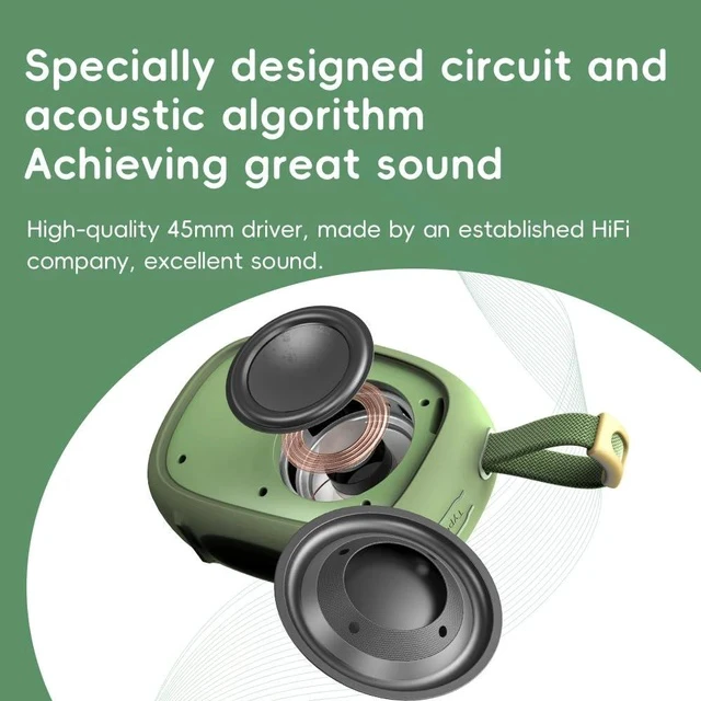 Alt view image 6 of 7 - /Snowsky Anywhere Portable Bluetooth Speaker withIPX6 Waterproof, 21H Playtime, Wireless Stereo Pairing, HiFi Sound, Bluetooth 5.4, Bassup for Camping, Hiking, Outdoor,Travel,Home (White)