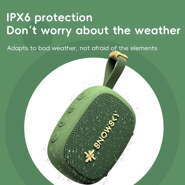 Alt view image 7 of 7 - /Snowsky Anywhere Portable Bluetooth Speaker withIPX6 Waterproof, 21H Playtime, Wireless Stereo Pairing, HiFi Sound, Bluetooth 5.4, Bassup for Camping, Hiking, Outdoor,Travel,Home (White)