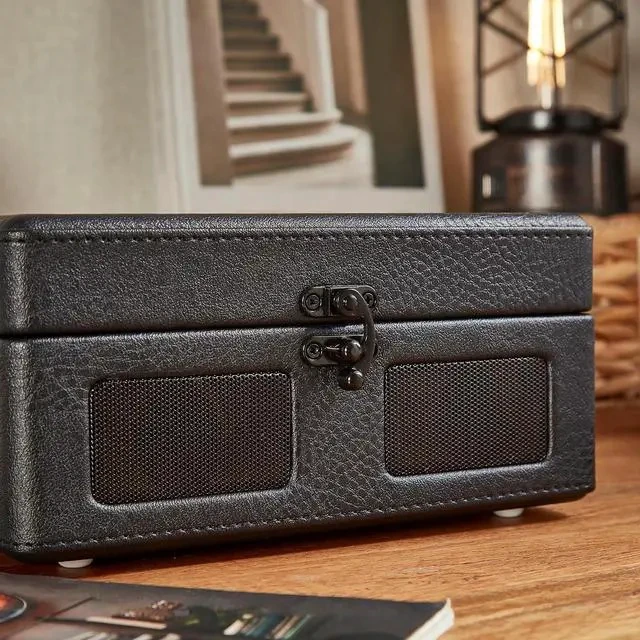 Alt view image 6 of 7 - Portable CD Player & Bluetooth Speaker - Retro Rechargeable Mini CD Player with FM Radio USB AUX-in & Headphone Jack Compact Personal Music Player for Home Kids Gift (Black)
