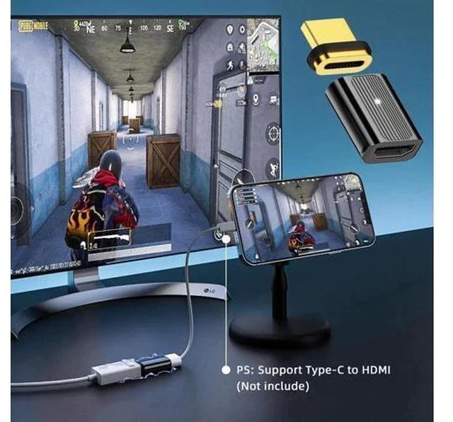 Alt view image 6 of 7 - Magnetic HDMI 2.1 Gender Changer Male to Female Adapter with Full 19Pin Contacts, Supports 8K Video Transmission for Laptops, HDTVs & Monitors