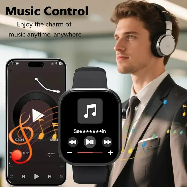 Alt view image 3 of 7 - G20 Smart Watch Bluetooth Call, Step Counter, Heart Rate/Sleep Monitor, Fitness Tracker