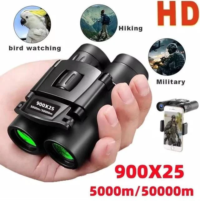 Main image of 900x25 High-Power HD Binoculars Portable Outdoor Travel Concert Low-Light Night Vision with Phone Adapter for Photo/Video Recording