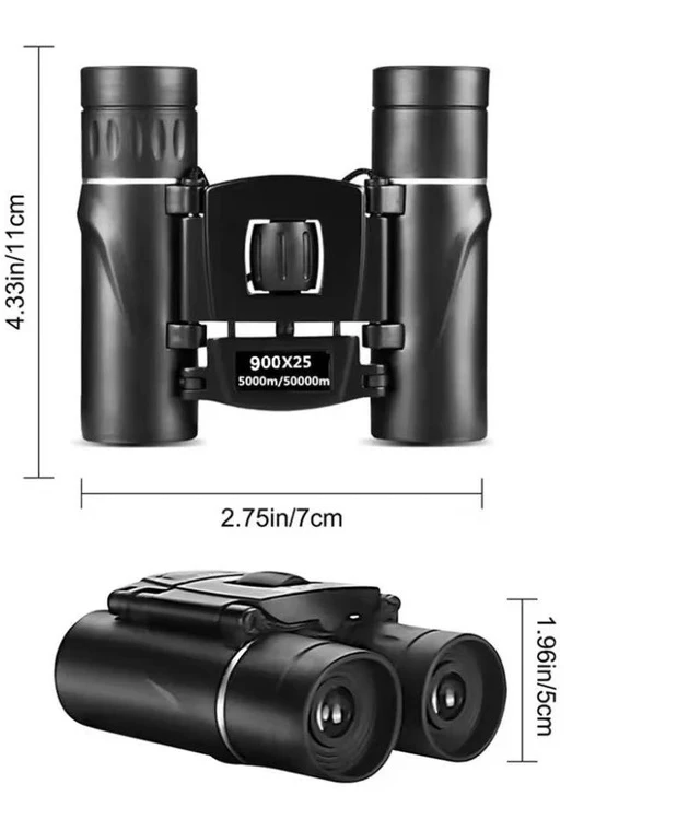 Alt view image 2 of 5 - 900x25 High-Power HD Binoculars Portable Outdoor Travel Concert Low-Light Night Vision with Phone Adapter for Photo/Video Recording