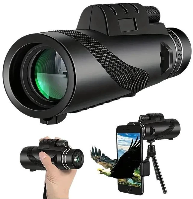 Alt view image 3 of 7 - 80x100 Zoom Monocular Telescope HD High-Power for Outdoor Low-Light Conditions, Portable Zoom Scope for Birdwatching Travel Concerts