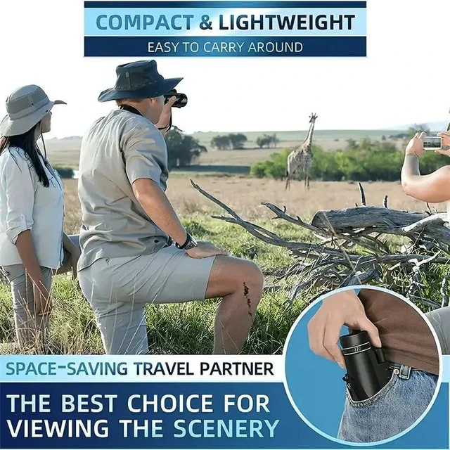 Alt view image 6 of 7 - 80x100 Zoom Monocular Telescope HD High-Power for Outdoor Low-Light Conditions, Portable Zoom Scope for Birdwatching Travel Concerts
