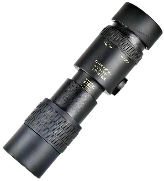 Alt view image 5 of 5 - Portable 10-300X40 Zoom Monocular Telescope Continuous Zoom High-Power HD, Phone Adapter for Outdoor Low-Light Night Vision Travel