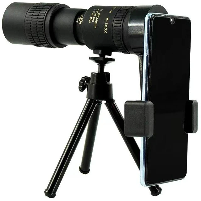 Alt view image 5 of 5 - Zoom 10-300X40 High-Power HD Portable Monocular Telescope with Phone Adapter, Men's Gift for Concert Birdwatching & Long-Distance Shooting