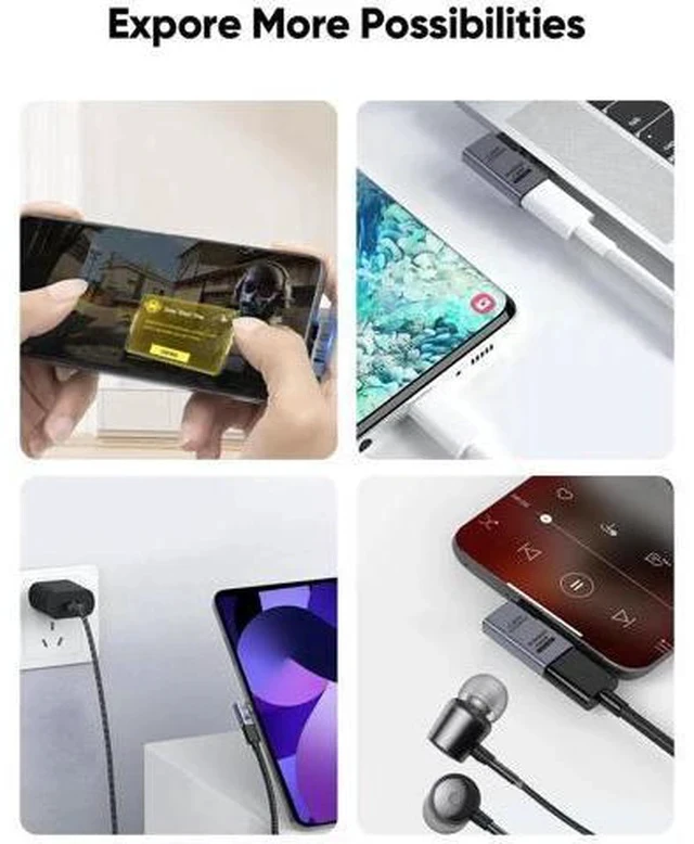 Alt view image 7 of 7 - 90 Degree Right Angle USB C Male to Female Adapter, 40Gbps 240W PD Type-C Elbow Connector Compatible with Thunderbolt 4 USB4 Laptop Tablet Smartphone