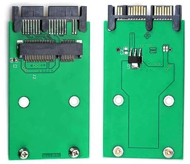 Alt view image 7 of 7 - Micro SATA 16 Pin to mSATA PCB Converter Adapter Board for 50mm mSATA SSD, Micro SATA to USB 3.0 Data Cable Included