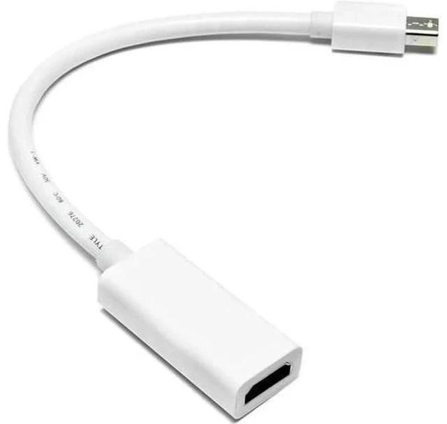 Alt view image 2 of 4 - White Passive Mini DisplayPort to HDMI Adapter, Thunderbolt MDP to HDMI Converter Supports 1080P Full HD