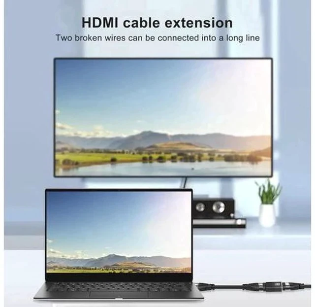 Alt view image 2 of 7 - 2-Pack HDMI 2.1 Male to Female Gender Changer Adapter, Supports 8K@60Hz, 4K@120Hz, HDR & eARC for HDTV, Laptops, PS4, PS5, Xbox Consoles