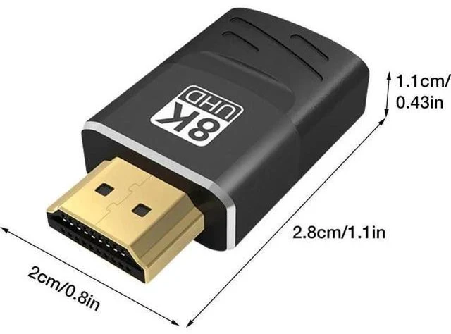 Alt view image 6 of 7 - 2-Pack HDMI 2.1 Male to Female Gender Changer Adapter, Supports 8K@60Hz, 4K@120Hz, HDR & eARC for HDTV, Laptops, PS4, PS5, Xbox Consoles