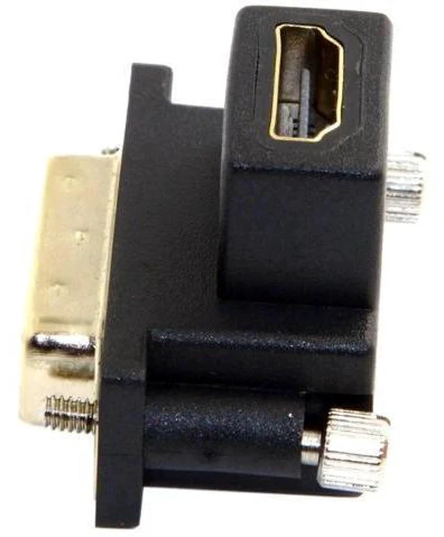 Alt view image 3 of 7 - 90 Degree Down Angled DVI Male to HDMI Female Bidirectional Adapter, Gold-Plated HDMI to DVI Converter for TV, Monitor & Computer