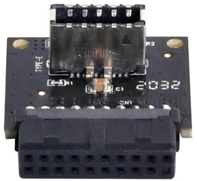 Main image of Motherboard USB 3.0 19/20Pin to USB 3.1 Type-E Front Panel Socket Extension Adapter, 5Gbps Gen1 USB-C Header Converter for PC Case