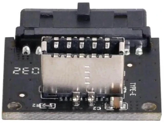 Alt view image 2 of 6 - Motherboard USB 3.0 19/20Pin to USB 3.1 Type-E Front Panel Socket Extension Adapter, 5Gbps Gen1 USB-C Header Converter for PC Case