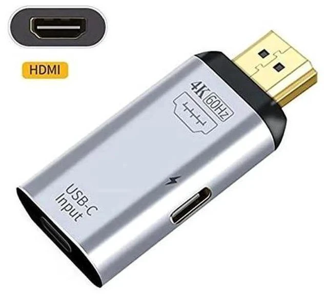 Alt view image 6 of 7 - USB-C Female to HDMI Adapter with PD Charging, 4K@60Hz Video Converter for Phone and Laptop