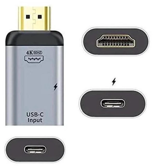 Alt view image 7 of 7 - USB-C Female to HDMI Adapter with PD Charging, 4K@60Hz Video Converter for Phone and Laptop
