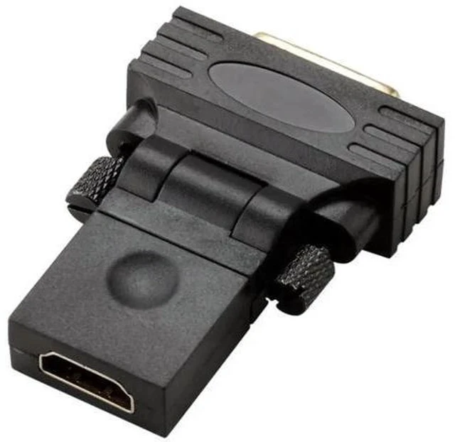 Alt view image 3 of 7 - 180°&360° Rotatable HDMI Female to DVI Male Adapter, Gold-Plated Bidirectional HDMI DVI Converter for TV Monitor Computer