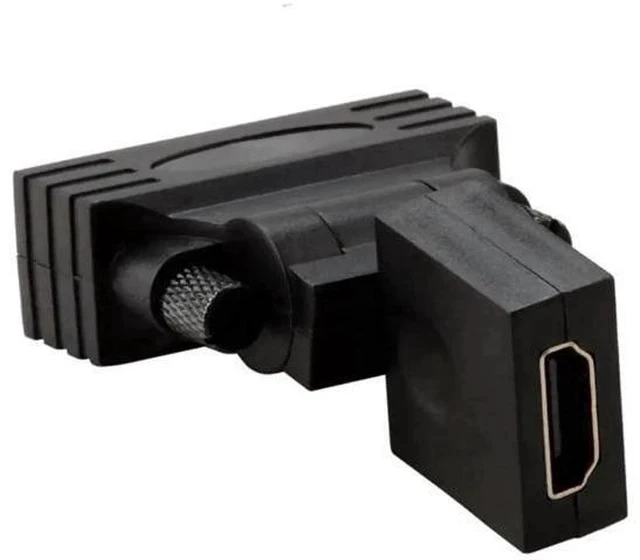 Alt view image 5 of 7 - 180°&360° Rotatable HDMI Female to DVI Male Adapter, Gold-Plated Bidirectional HDMI DVI Converter for TV Monitor Computer