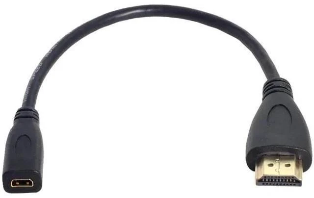Alt view image 2 of 4 - 20cm Micro HDMI Female to HDMI Male Adapter Cable for Tablets & Smartphones
