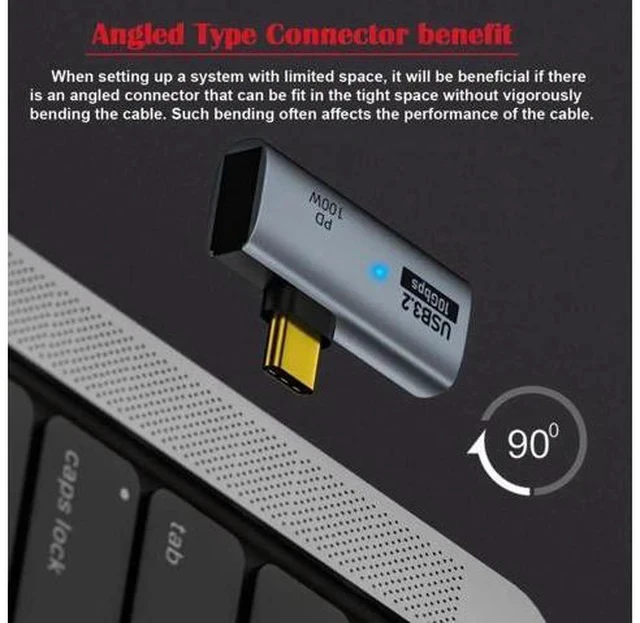 Alt view image 2 of 7 - 2 in 1 USB-C OTG Adapter, USB 3.2 10Gbps Data Transfer 100W PD Fast Charging Type-C Converter for Phones Laptops Tablets