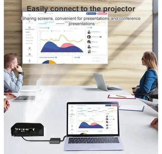 Alt view image 3 of 7 - VGA Male to HDMI Female 1080P Converter Adapter with 3.5mm Audio Cord