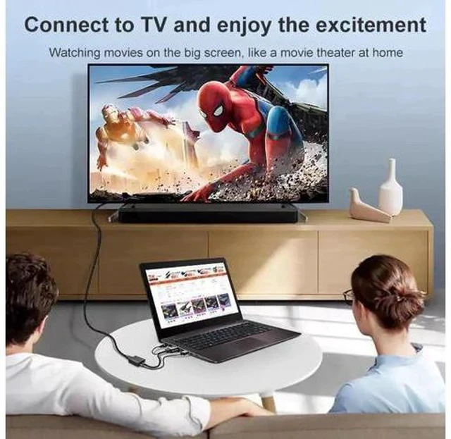 Alt view image 6 of 7 - VGA Male to HDMI Female 1080P Converter Adapter with 3.5mm Audio Cord