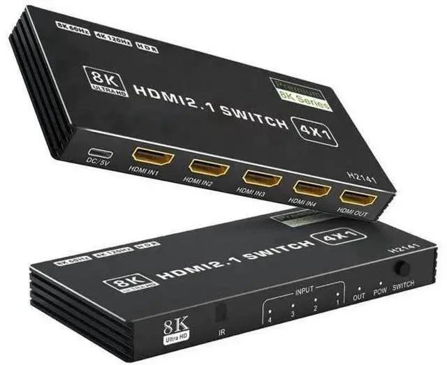 Main image of 8K HDMI 2.1 Switch 4 in 1 Out, 48Gbps High Speed HDMI Switch Box with IR Remote & Auto Switching, Supports HDR10 HDCP2.3, Compatible with PS5, PS4, PS3, Xbox, Nintendo Switch, HDTV & Monitor