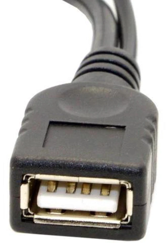 Alt view image 2 of 7 - USB 3.1 Type-C Male to USB-A Female OTG Adapter Cable with Extra Power Supply Port