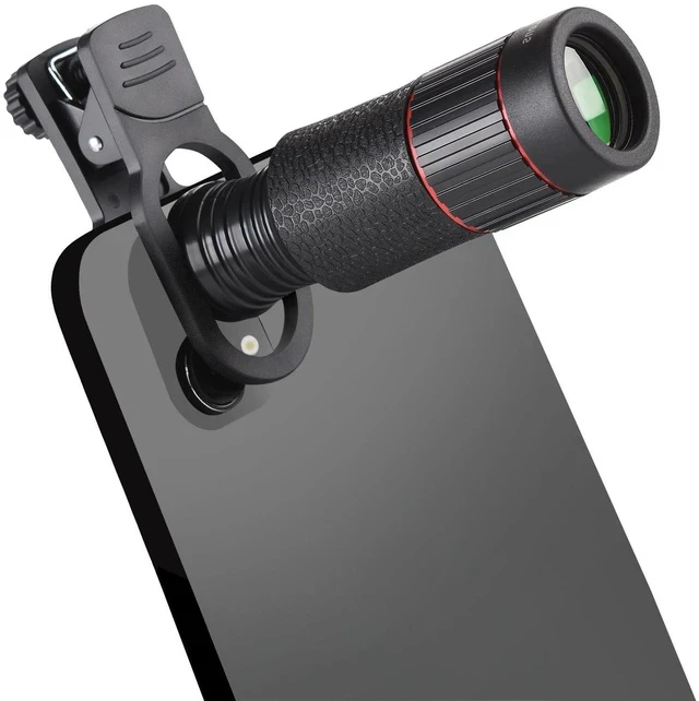 Alt view image 2 of 7 - 32x Telephoto Phone Telescope Zoom Lens HD Concert Viewing & Shooting Gear, Portable High-Power with Phone Adapter for Outdoor Birdwatching Travel