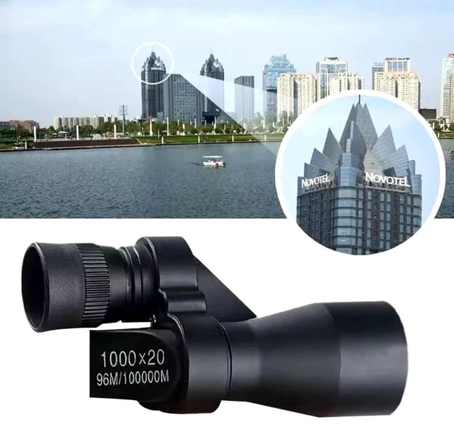 Alt view image 2 of 4 - Portable 1000X20 Monocular Telescope Angled High-Power HD Compact Pocket Scope for Kids & Outdoor, 70g Lightweight, Day & Night Use for Camping Birdwatching Travel
