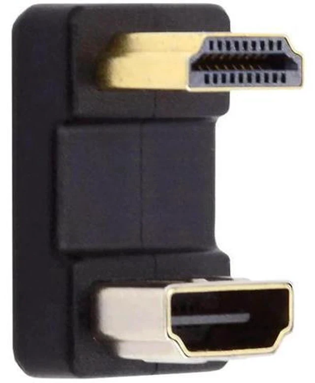 Alt view image 3 of 7 - 180° Up Angled HDMI Male to Female Extension Adapter, Supports 4K@60Hz