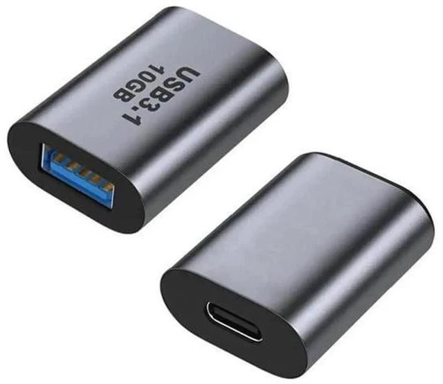 Main image of USB 3.1 Gen2 Type C Female to USB 3.0 A Female Adapter, 10Gbps High Speed Data & Power Transfer Converter for Laptop, Tablet, Smartphone