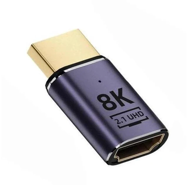 Main image of HDMI 2.1 Male to Female Gold-Plated Extension Adapter, Supports 8K@60Hz UHD for HDTV Monitors