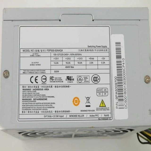 Alt view image 6 of 6 - PSU 500W Power Supply FSP500-50AAGA FSP500-50AGPAA D15-220P1A PE-3221-1 FSP200-30AHBAA HK400-11PP