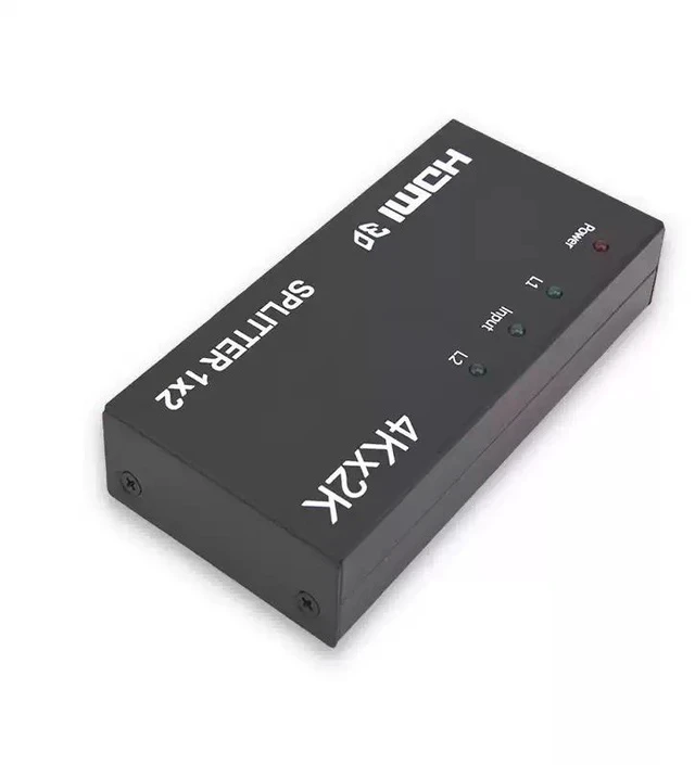 Alt view image 3 of 5 - HDMI Splitter 1 in 2 Out 4K 2K UHD Video Distributor, One Input to Dual Outputs, Supports 3D, for HDTV/Projector/Gaming Console